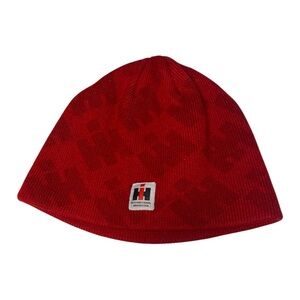 J&D Productions International Harvester red knit beanie hat one size fits most
